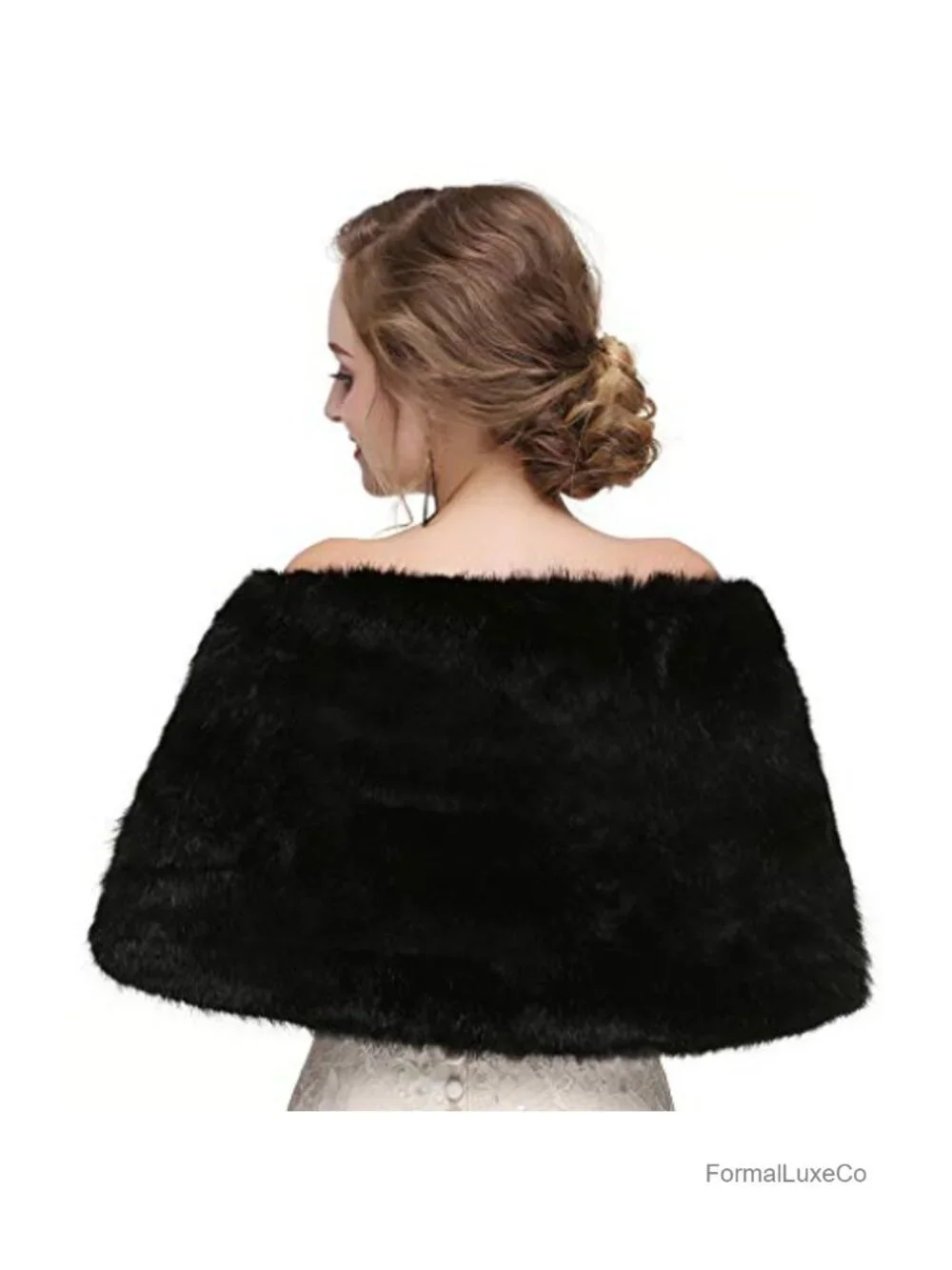 Faux Fur Wrap Shawl Sleeveless Capelet Bridal Wedding Stole Bolero Shrug
